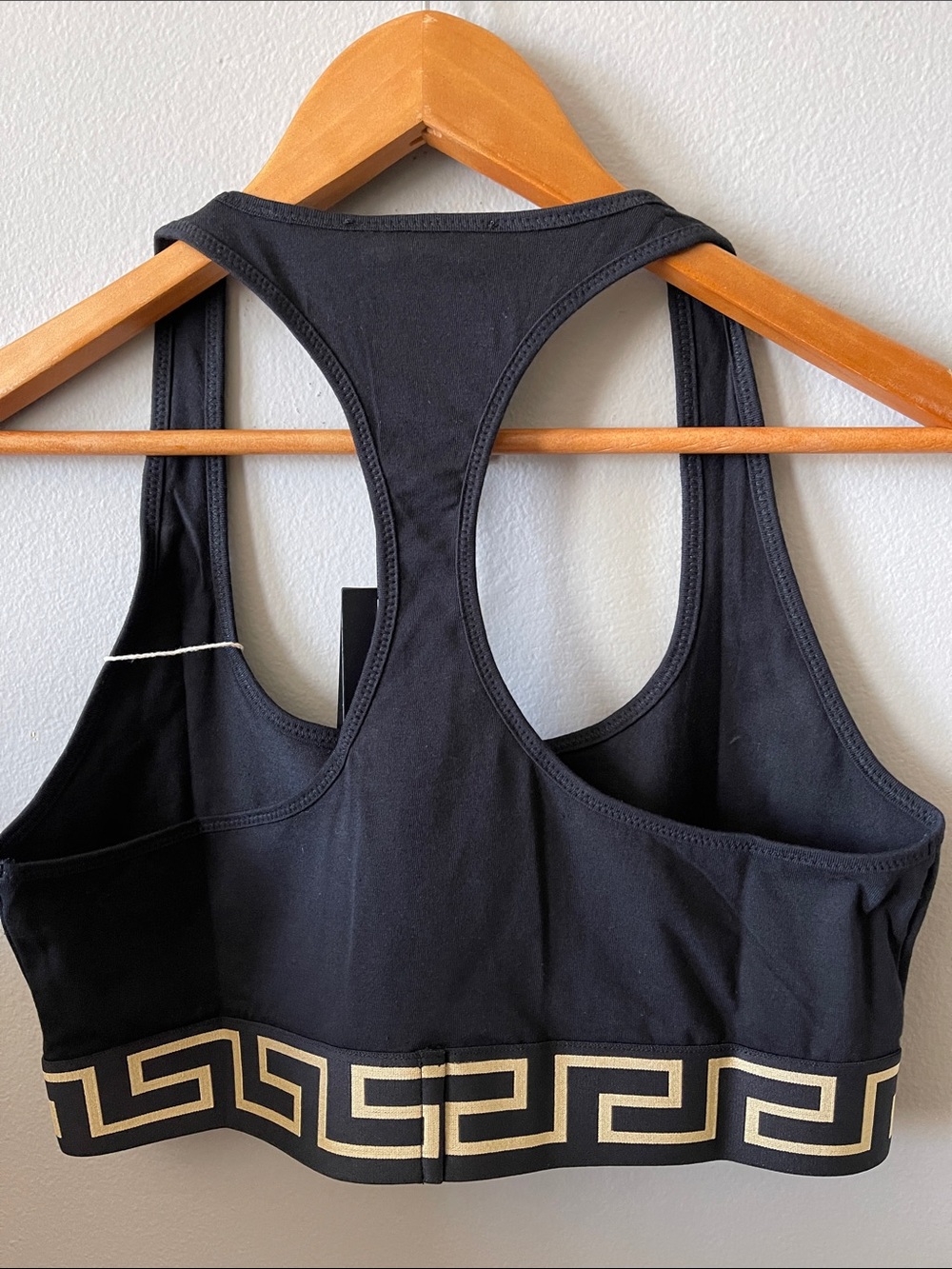 NEW Versace Cotton Greek key Logo Band Sports Bra Sz 4 - Picture 11 of 12